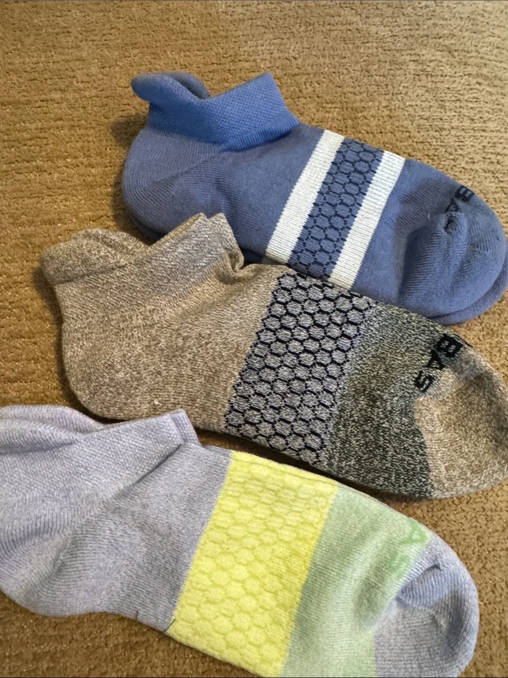 Unisex Low-Cut Performance Sock 3-Pack - Blue, Gray, Light Purple